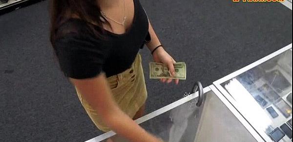  Girl sells old textbook to buy a new one then fucked to earn more